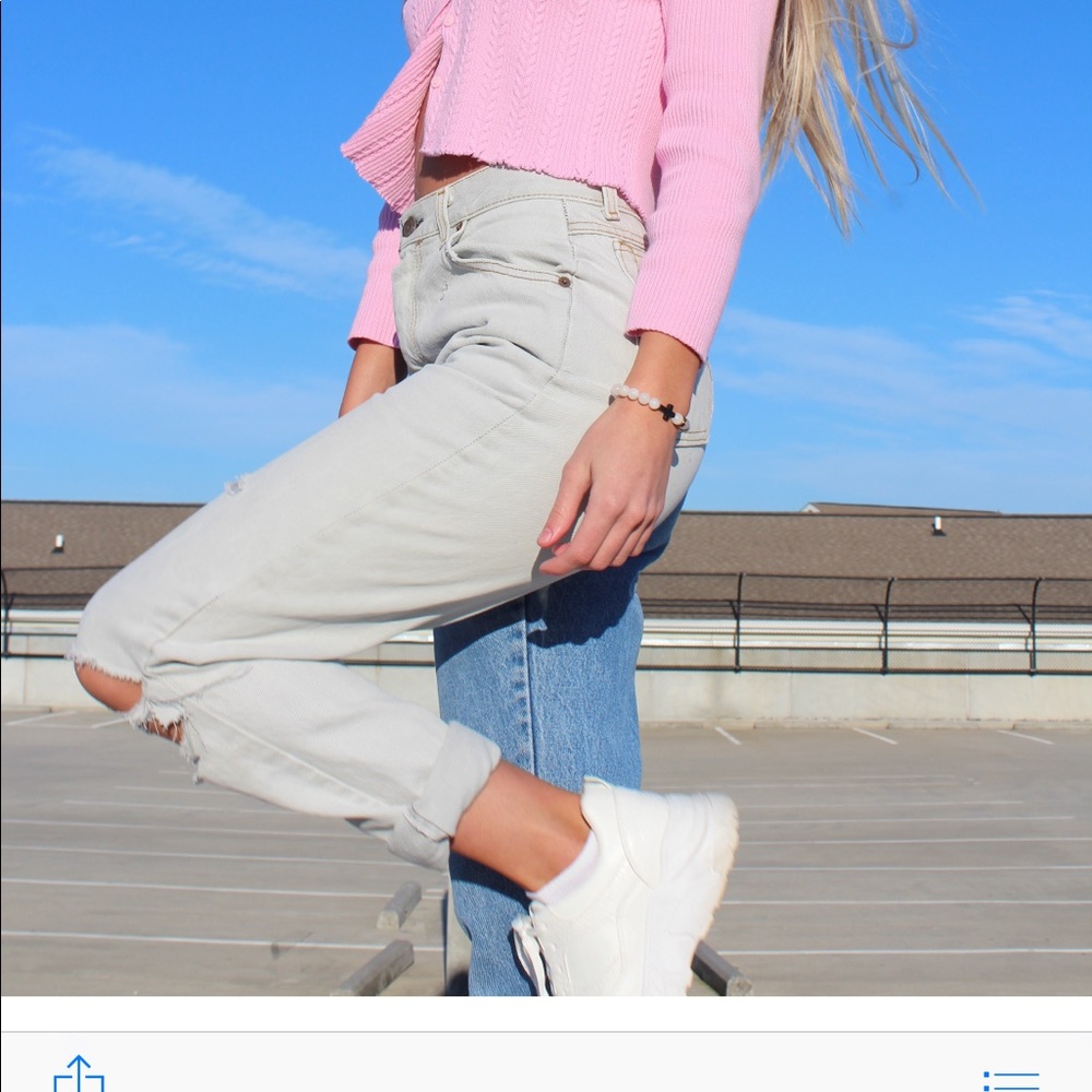 Custom Vintage white label Levi’s high waist jeans - Picture 2 of 8